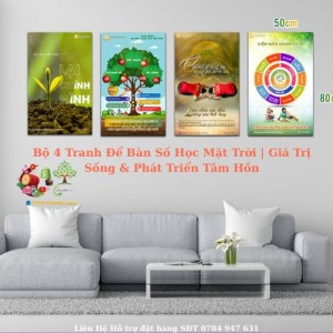 Combo 3 – Bộ 4 Tranh Để Bàn Số Học Mặt Trời | Giá Trị Sống - Phát Triển Bản Thân